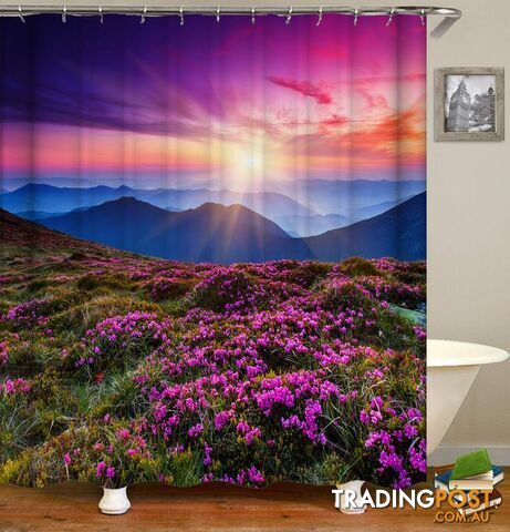Violet Meadow Shower Curtain - Curtain - 7427005915321