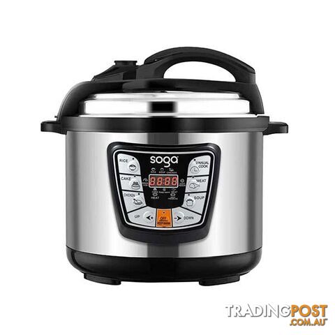 Soga Stainless Steel Electric Pressure Cooker 10L Nonstick 1600W - Soga - 9476062089733