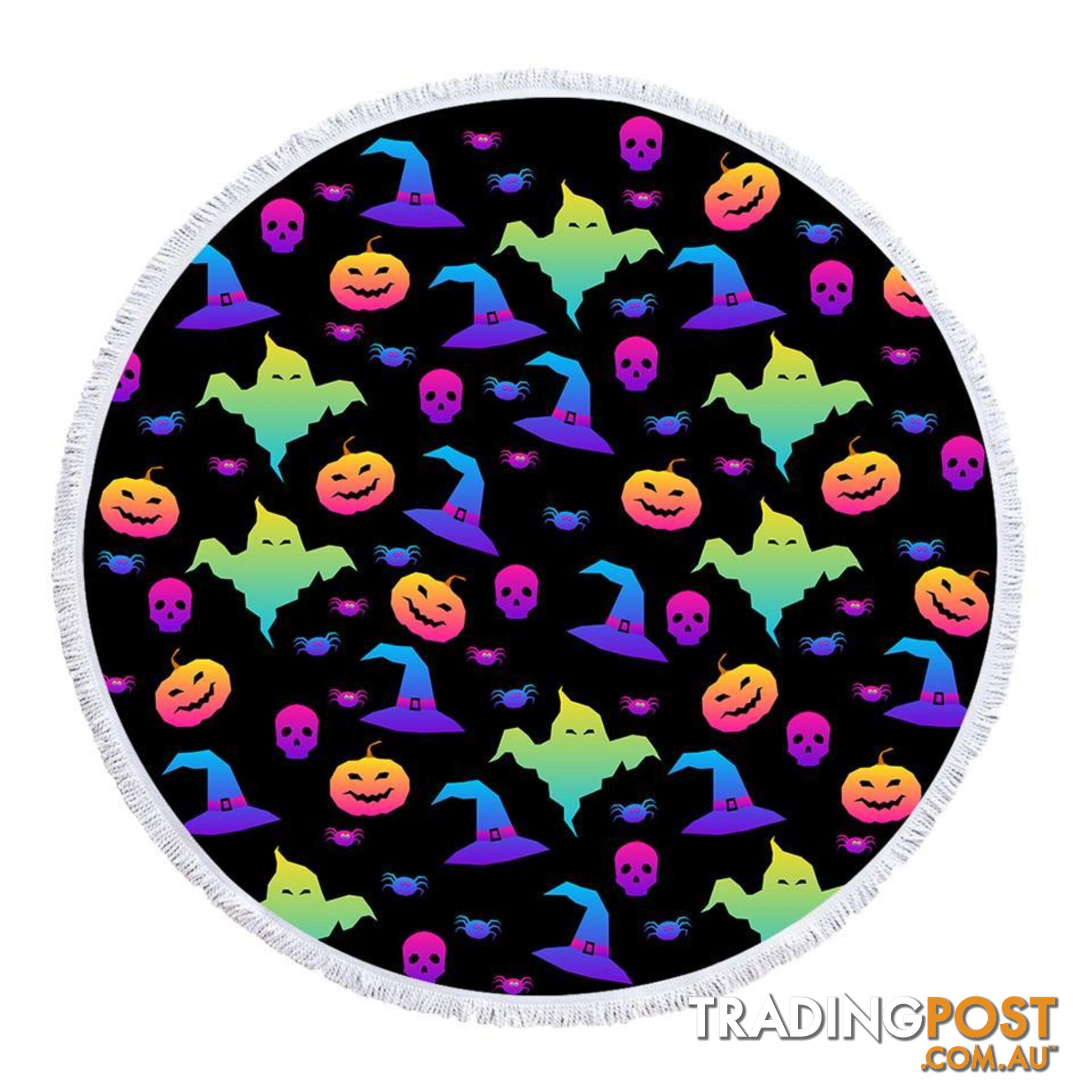 Purplish Halloween Beach Towel - Towel - 7427046342209