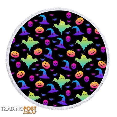 Purplish Halloween Beach Towel - Towel - 7427046342209