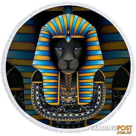 Pharaoh Cat Beach Towel - Towel - 7427046324755