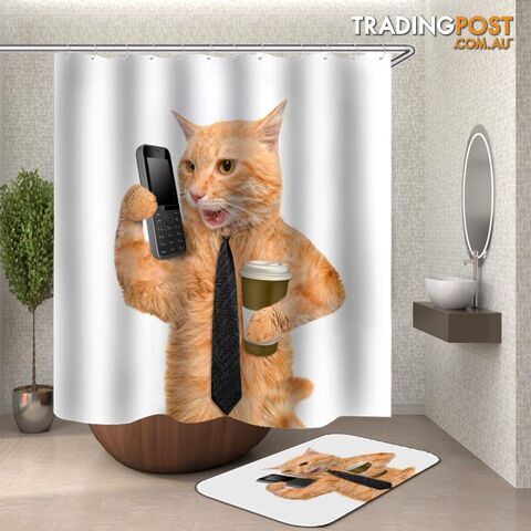 Business Cat Shower Curtain - Curtain - 7427046117616