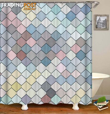 Colorful Tiles Shower Curtain - Curtain - 7427046137782