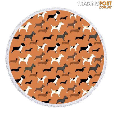 Dogs Pattern Beach Towel - Towel - 7427046343534