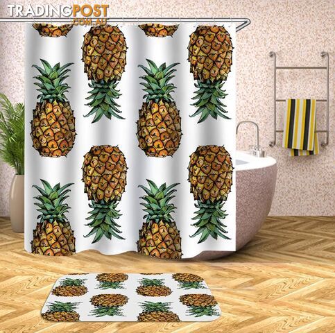 Pineapple Pattern Shower Curtain - Curtain - 7427045960961