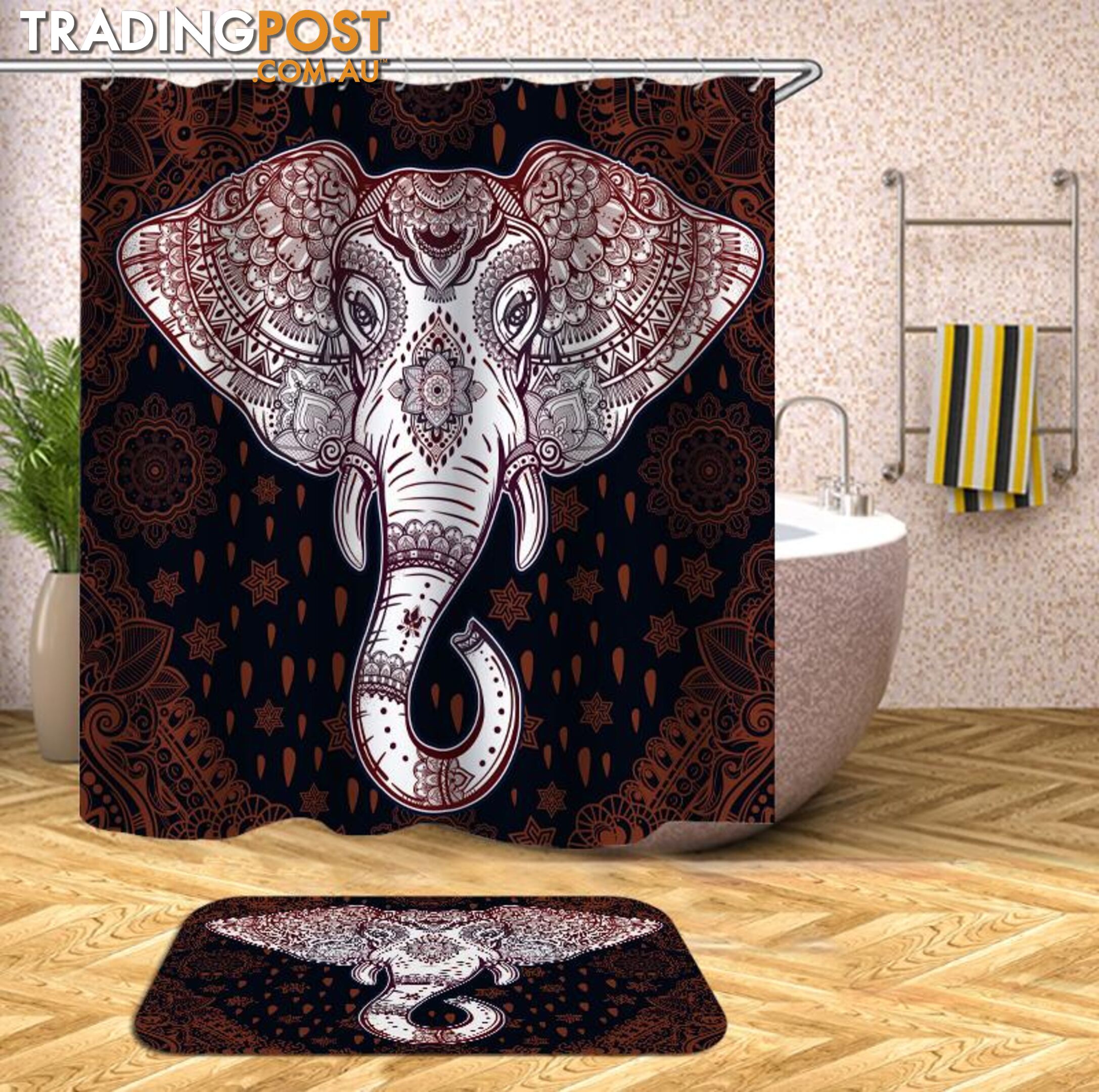 Gorgeous Indian Elephant Shower Curtain - Curtain - 7427046001588