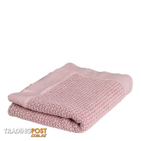 Taylor Jacquard Throw 125x150cm Rose Pink - Unbranded - 7427046152013