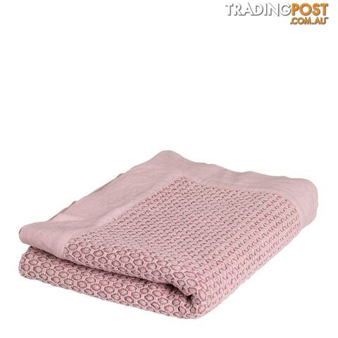 Taylor Jacquard Throw 125x150cm Rose Pink - Unbranded - 7427046152013