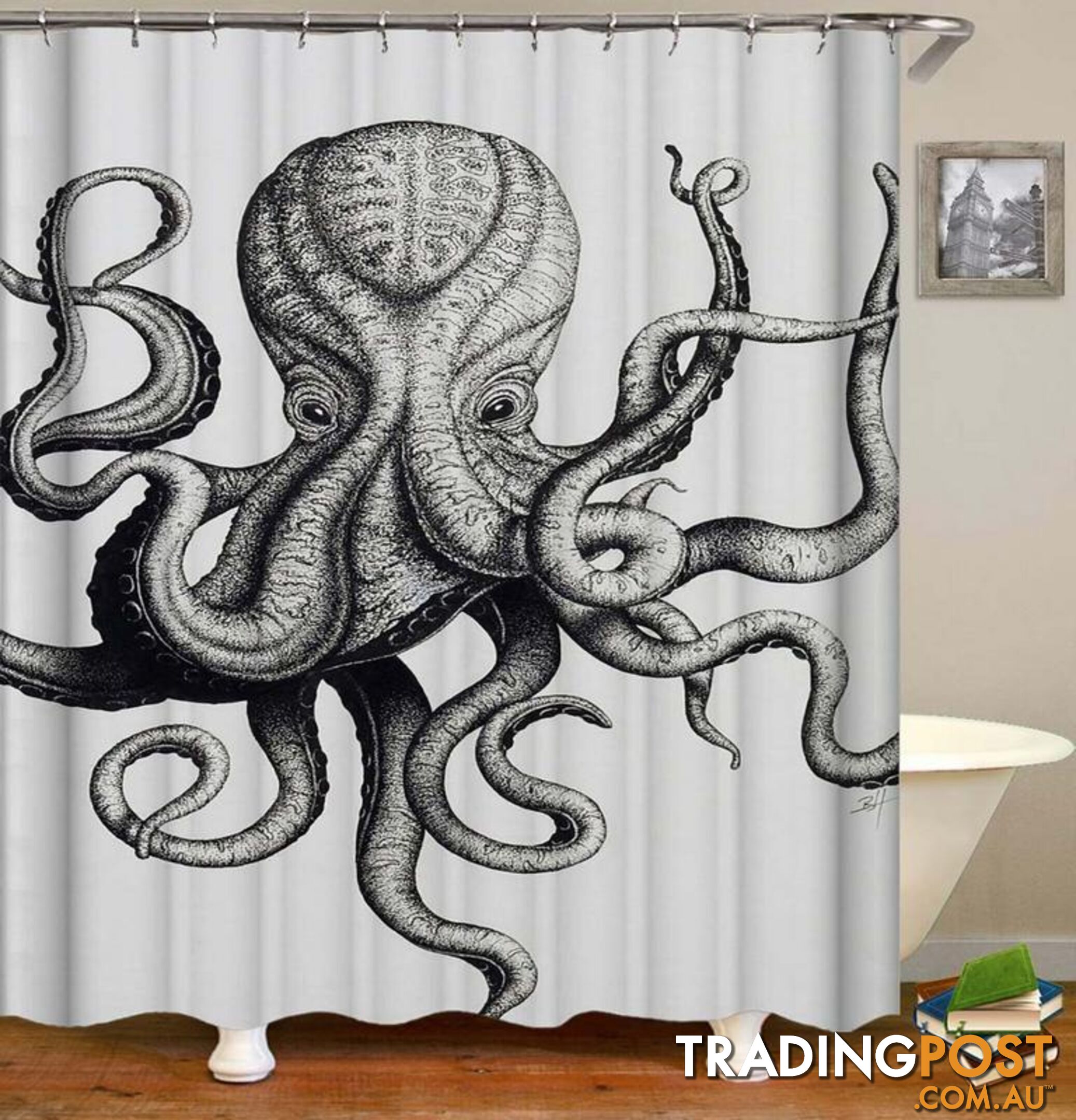 Frightening Octopus Shower Curtain - Curtain - 7427046134699