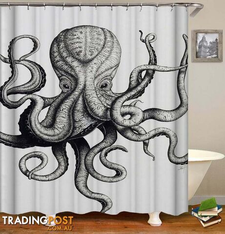 Frightening Octopus Shower Curtain - Curtain - 7427046134699