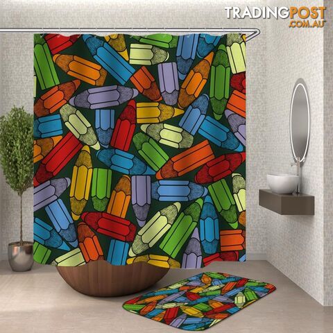 Colorful Pencils Shower Curtain - Curtain - 7427046110280