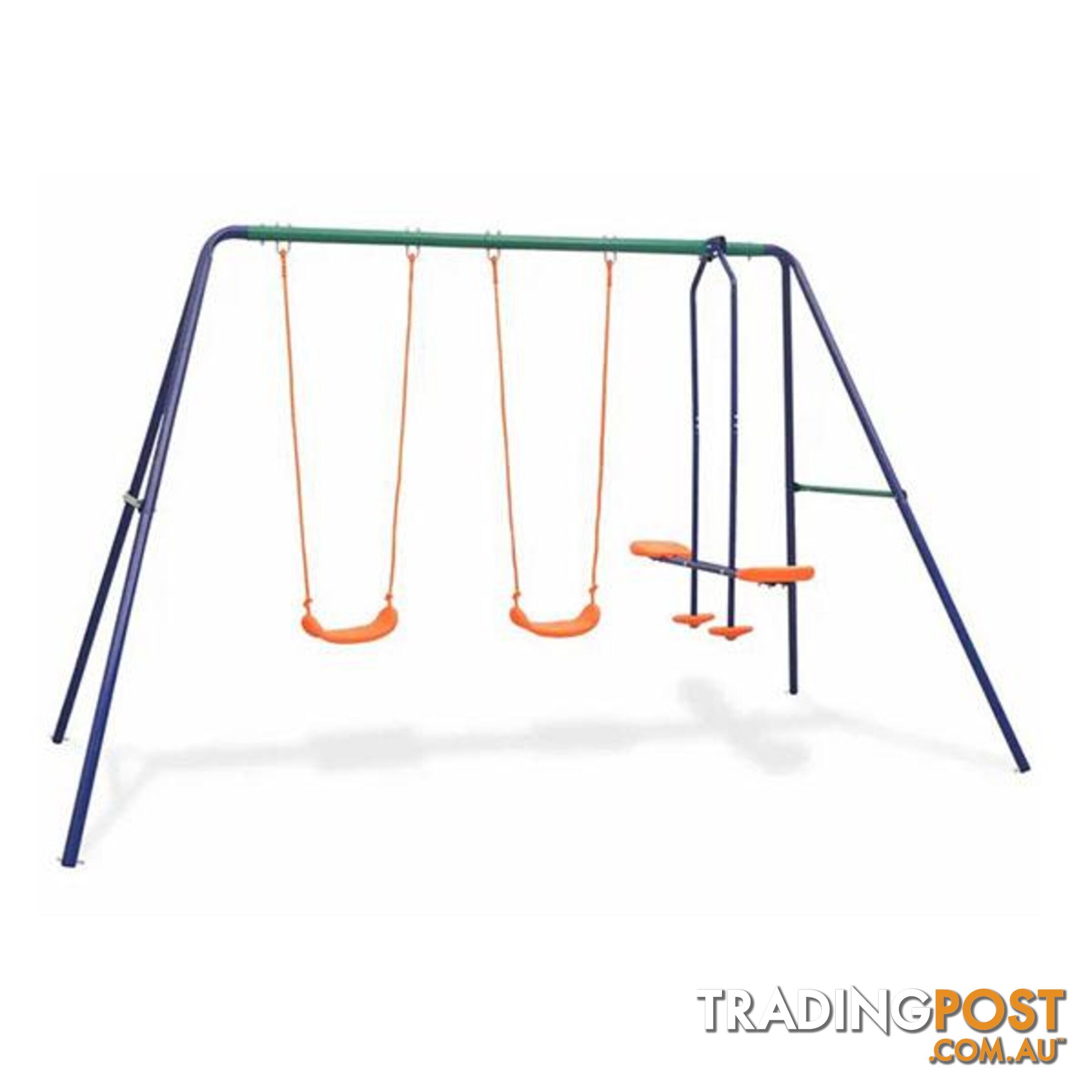 Swing Set With 4 Seats Orange - Unbranded - 8718475571148