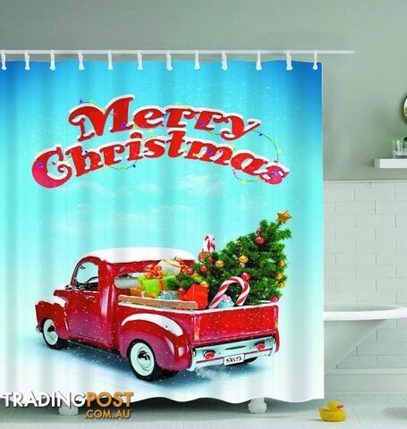 Christmas Truck Shower Curtain - Curtain - 7427045986428