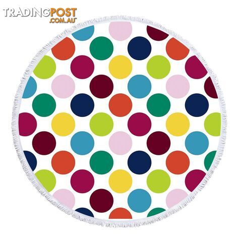 Multi Colored Dots Beach Towel - Towel - 7427046334716