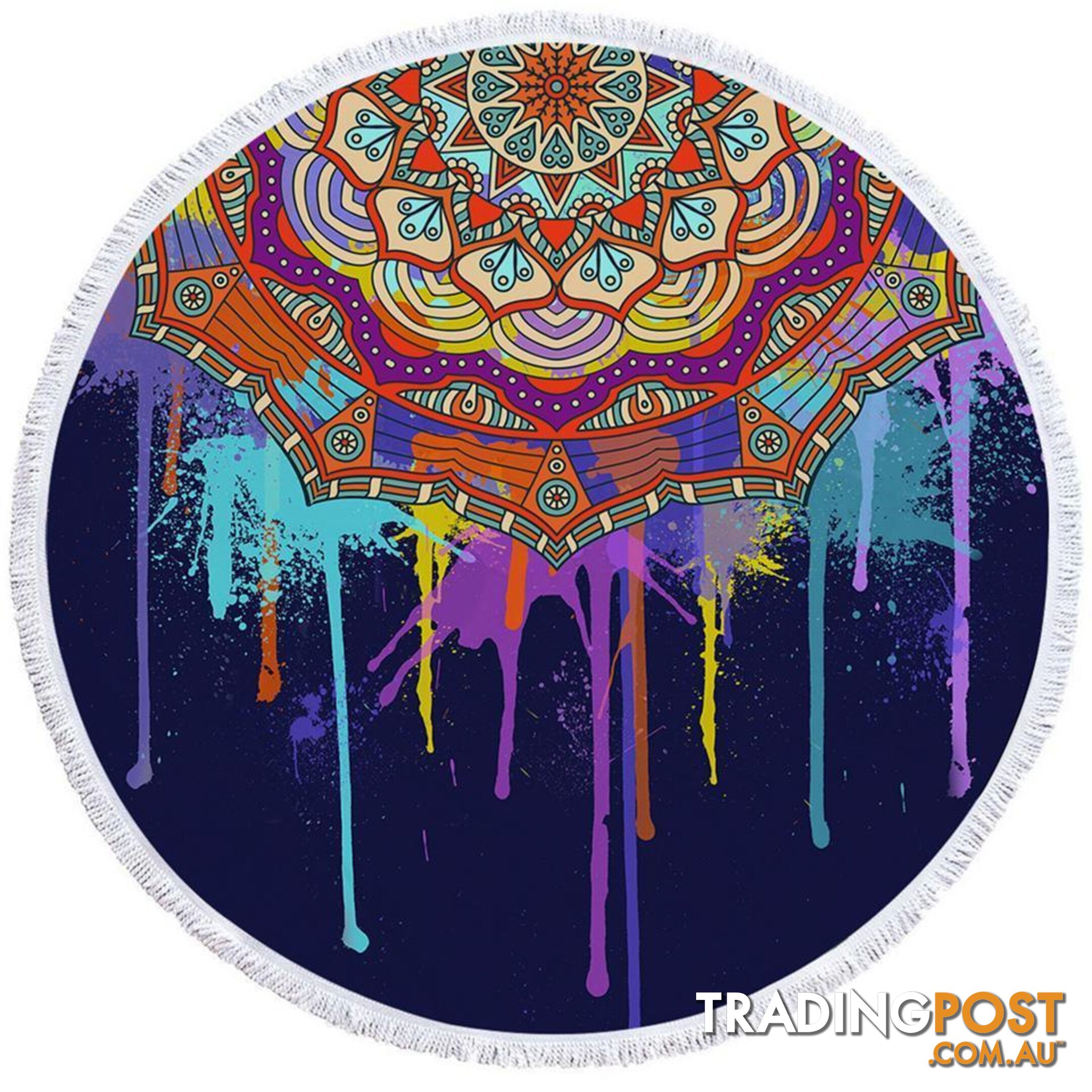 Color Melting Mandala Beach Towel - Towel - 7427046313667