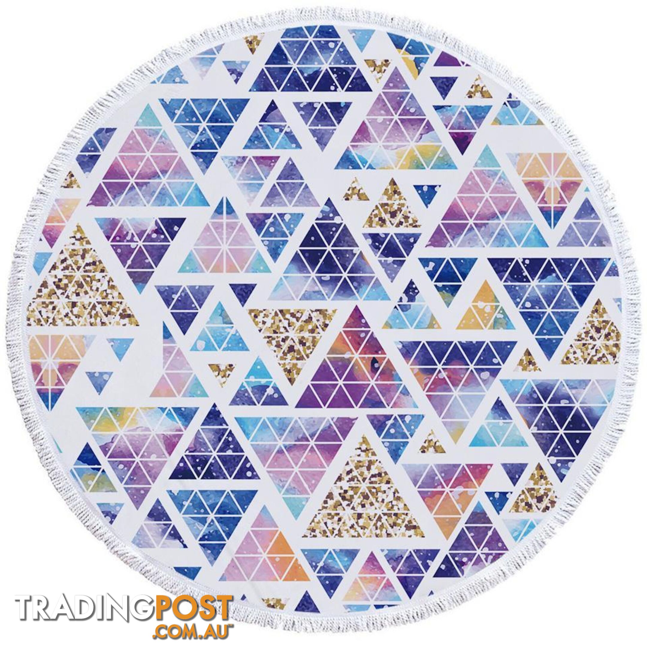 Space Triangles Abstract Beach Towel - Towel - 7427046309592