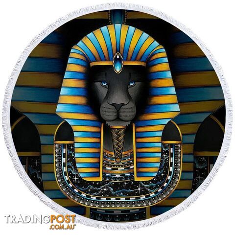 Pharaoh Cat Beach Towel - Towel - 7427046324762