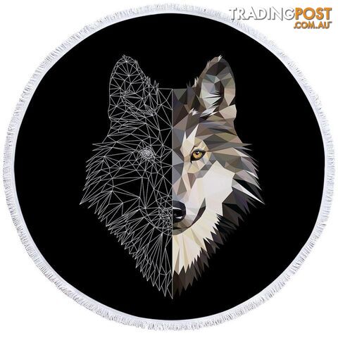 Artistic Wolf Beach Towel - Towel - 7427046309356