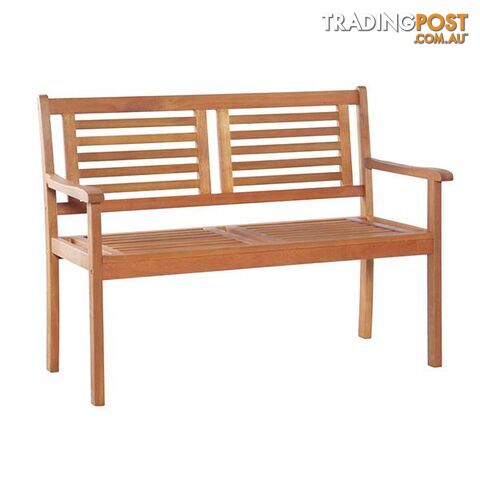 2 Seater Garden Bench 120 Cm Solid Eucalyptus Wood - Unbranded - 7427046256834