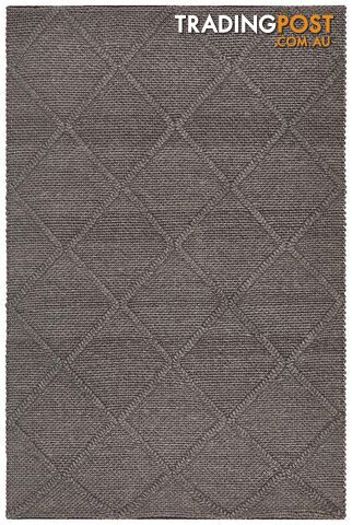 Studio Oberg Wool Diamond Grey Brown Rug - Unbranded - 9375321832922