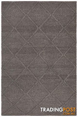 Studio Oberg Wool Diamond Grey Brown Rug - Unbranded - 9375321832922