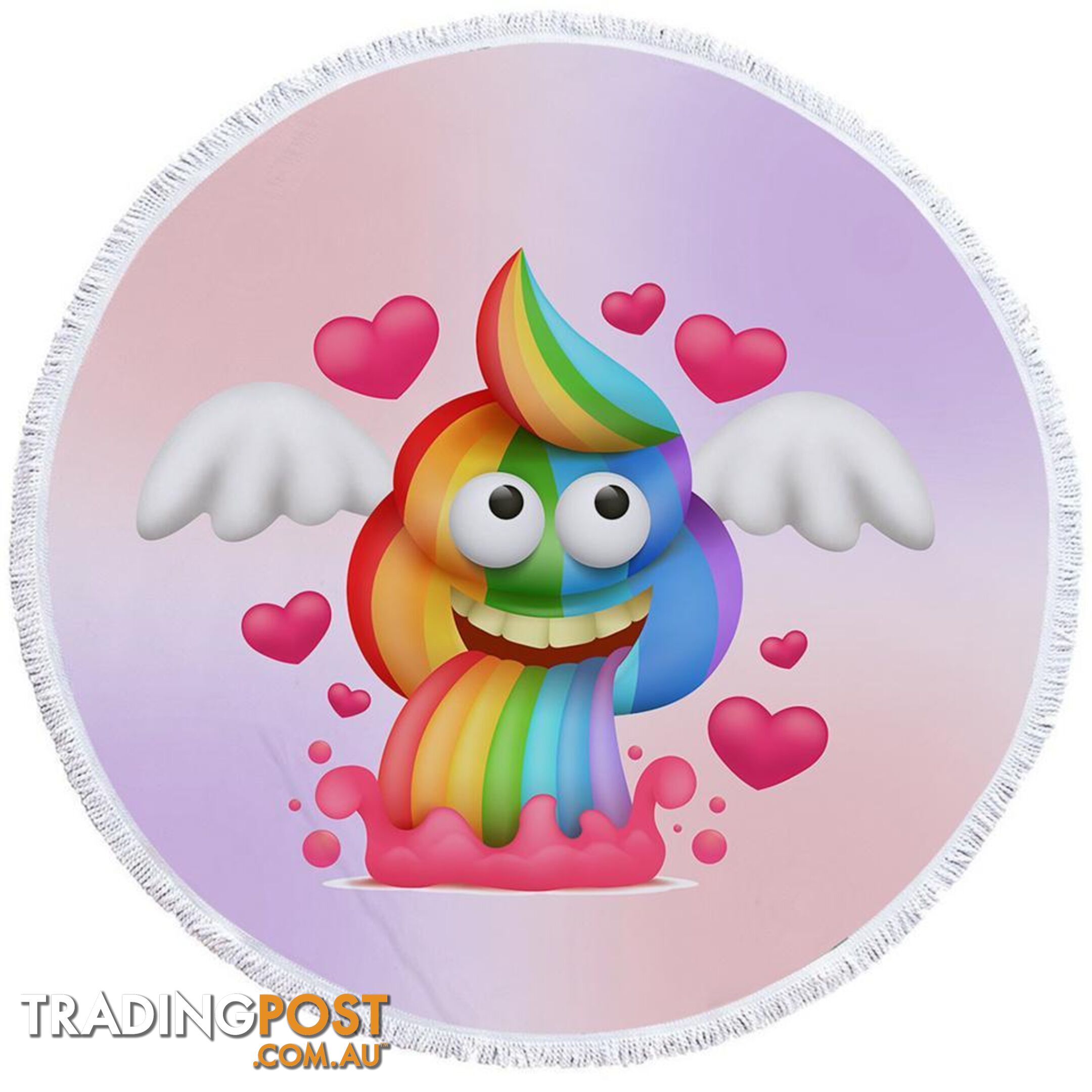 Rainbow Poo Beach Towel - Towel - 7427046340755