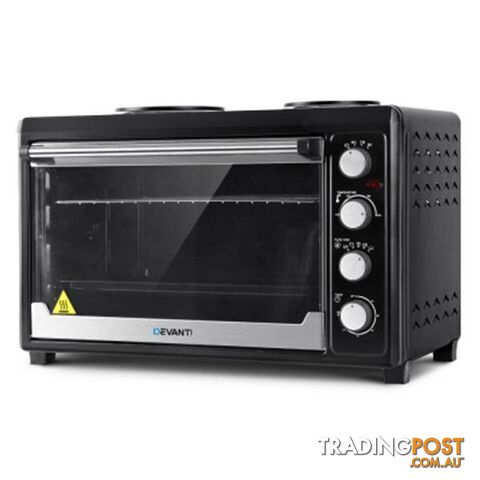 Convection Oven 60L With Two Hot Plates - Devanti - 9476062130862