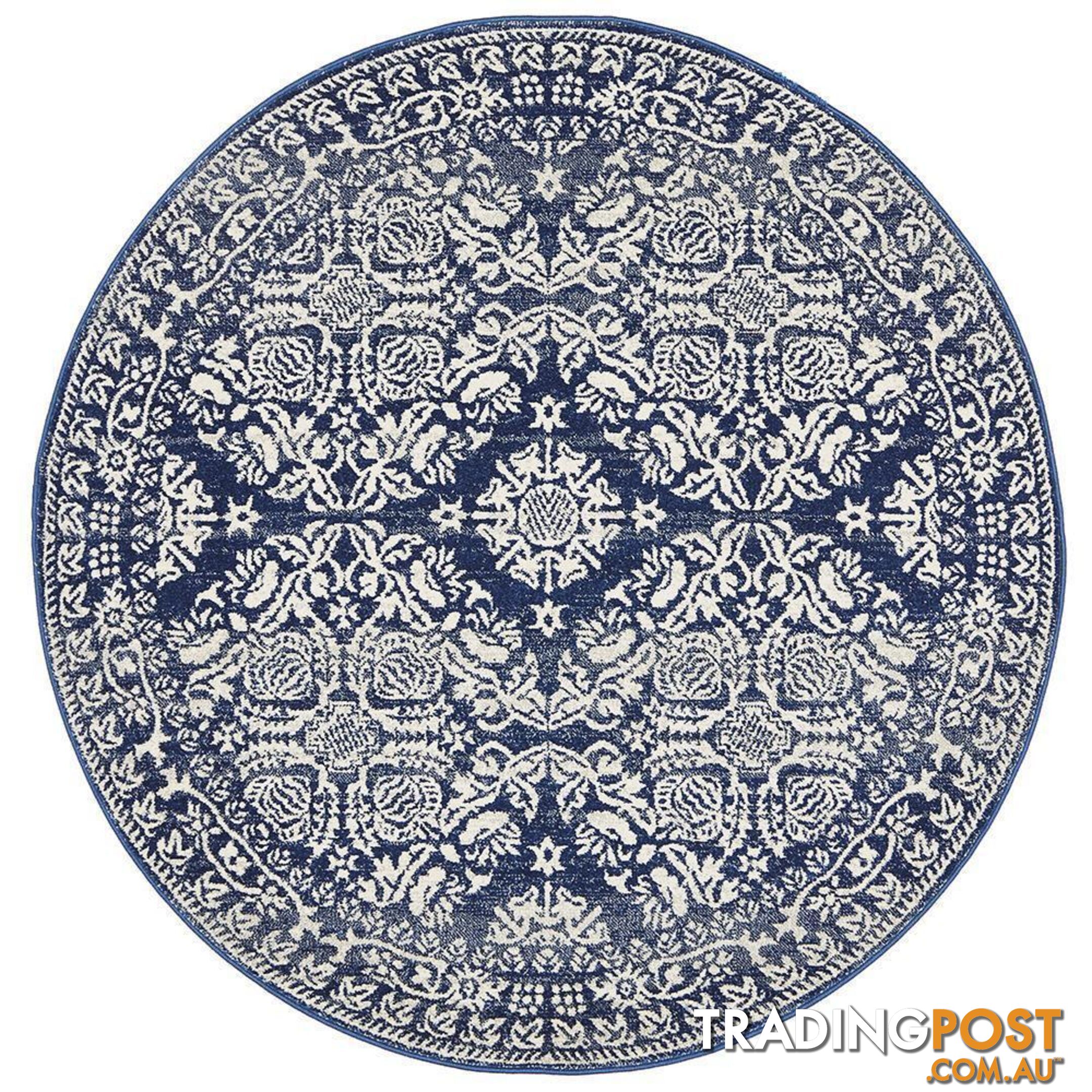 Mirage Round Gwyneth Navy Rug - Unbranded - 9375321837767