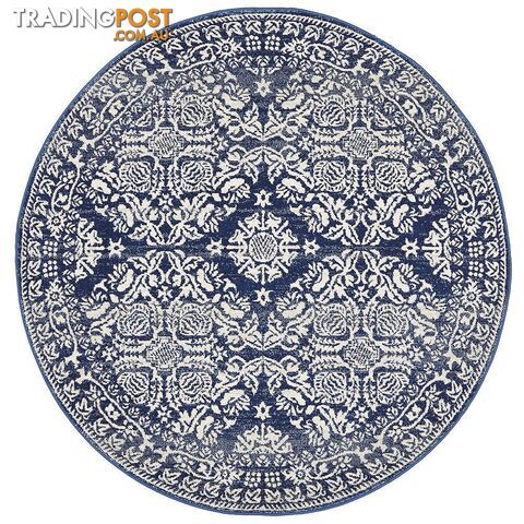 Mirage Round Gwyneth Navy Rug - Unbranded - 9375321837767