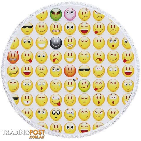 Emoji Beach Towel - Towel - 7427046319843