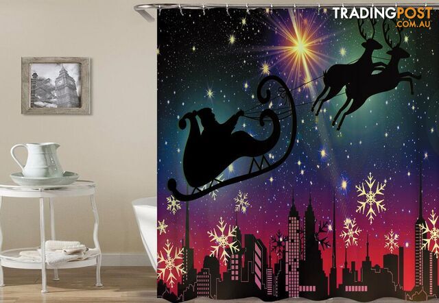 Modern Christmas Shower Curtain - Curtain - 7427046021630