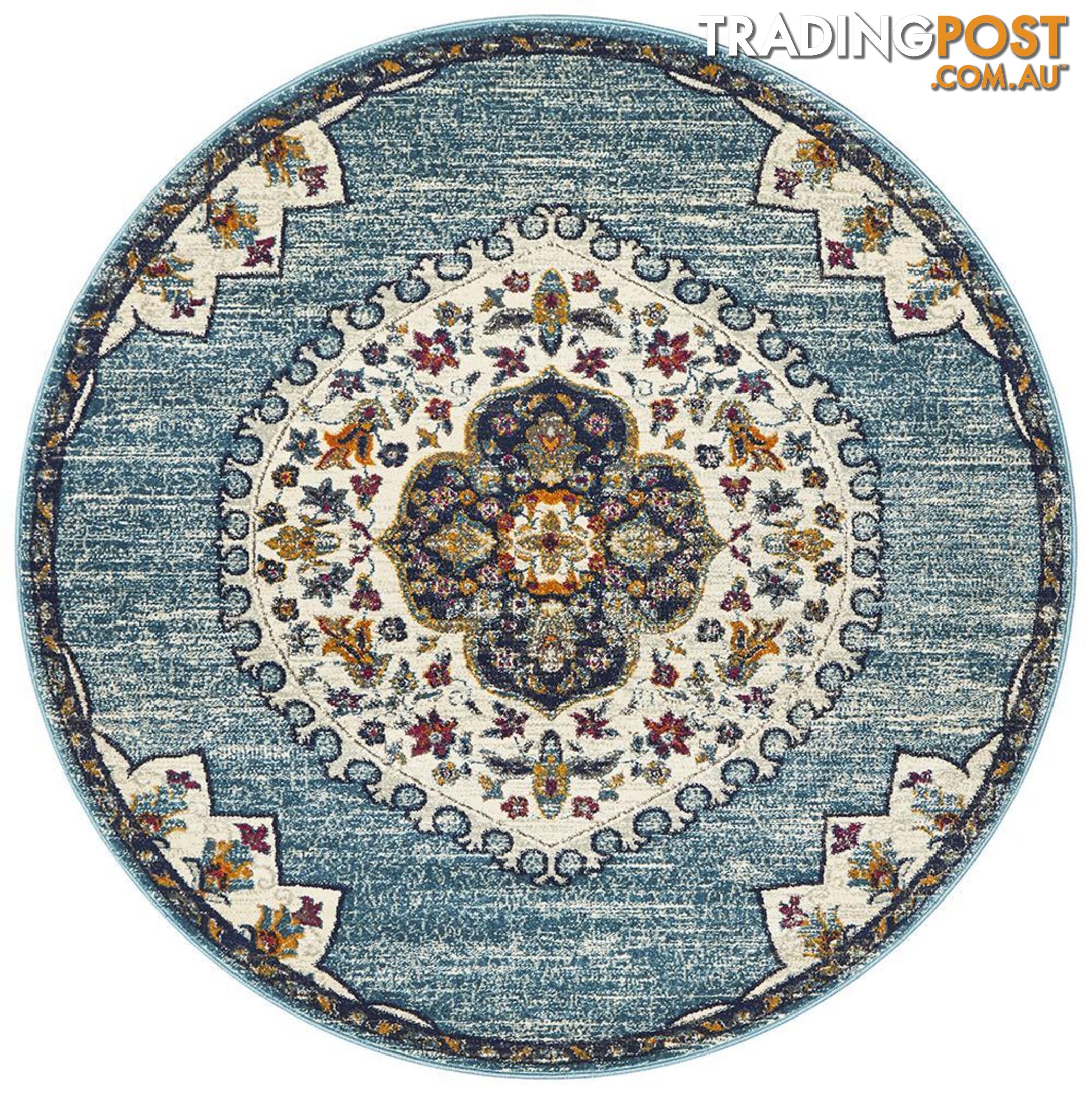 Babylon Round Mavi Rug - Unbranded - 9375321874205