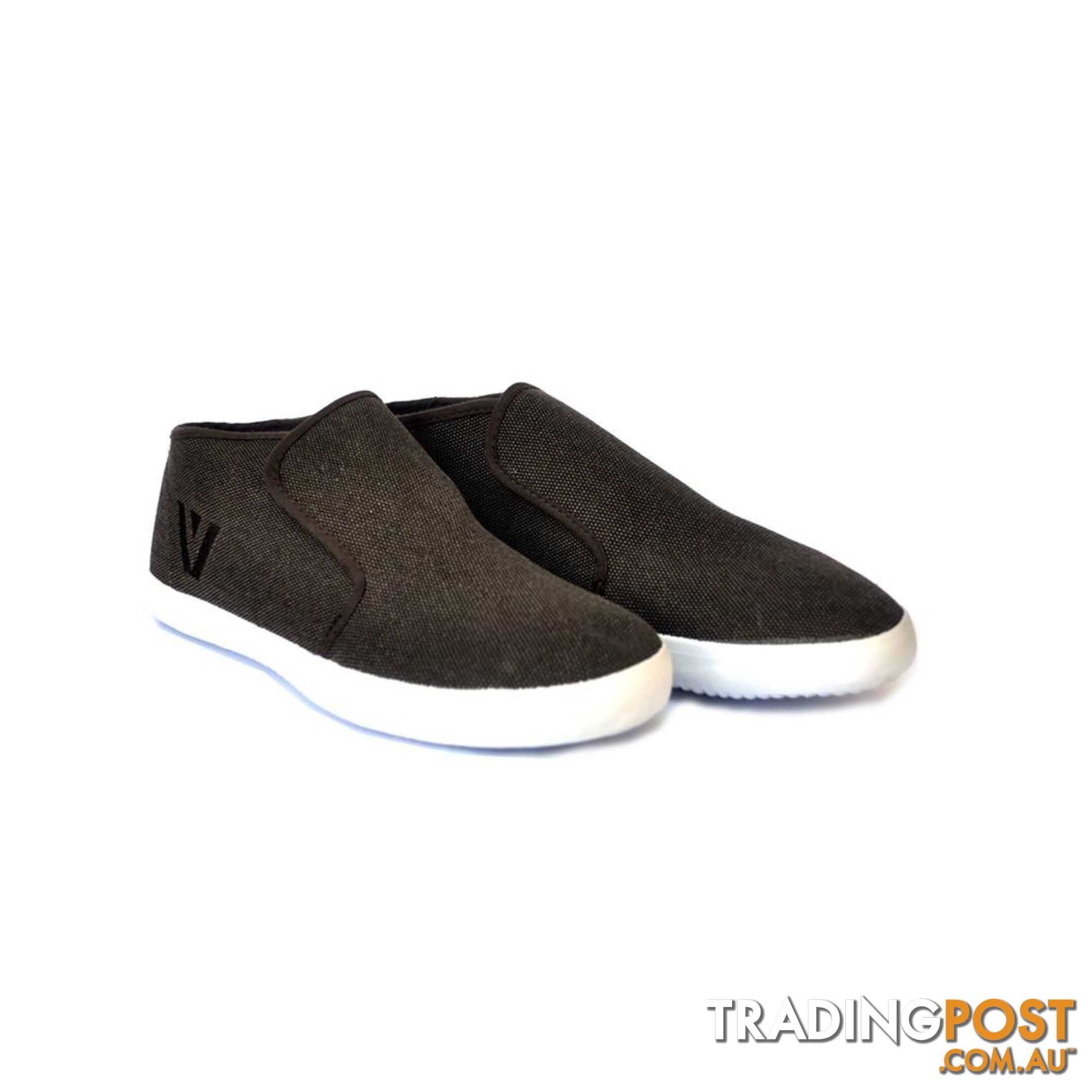 Soulier Caspian Canvas Slip On Sneakers Boots - Brown - Soulier - 4326500383761