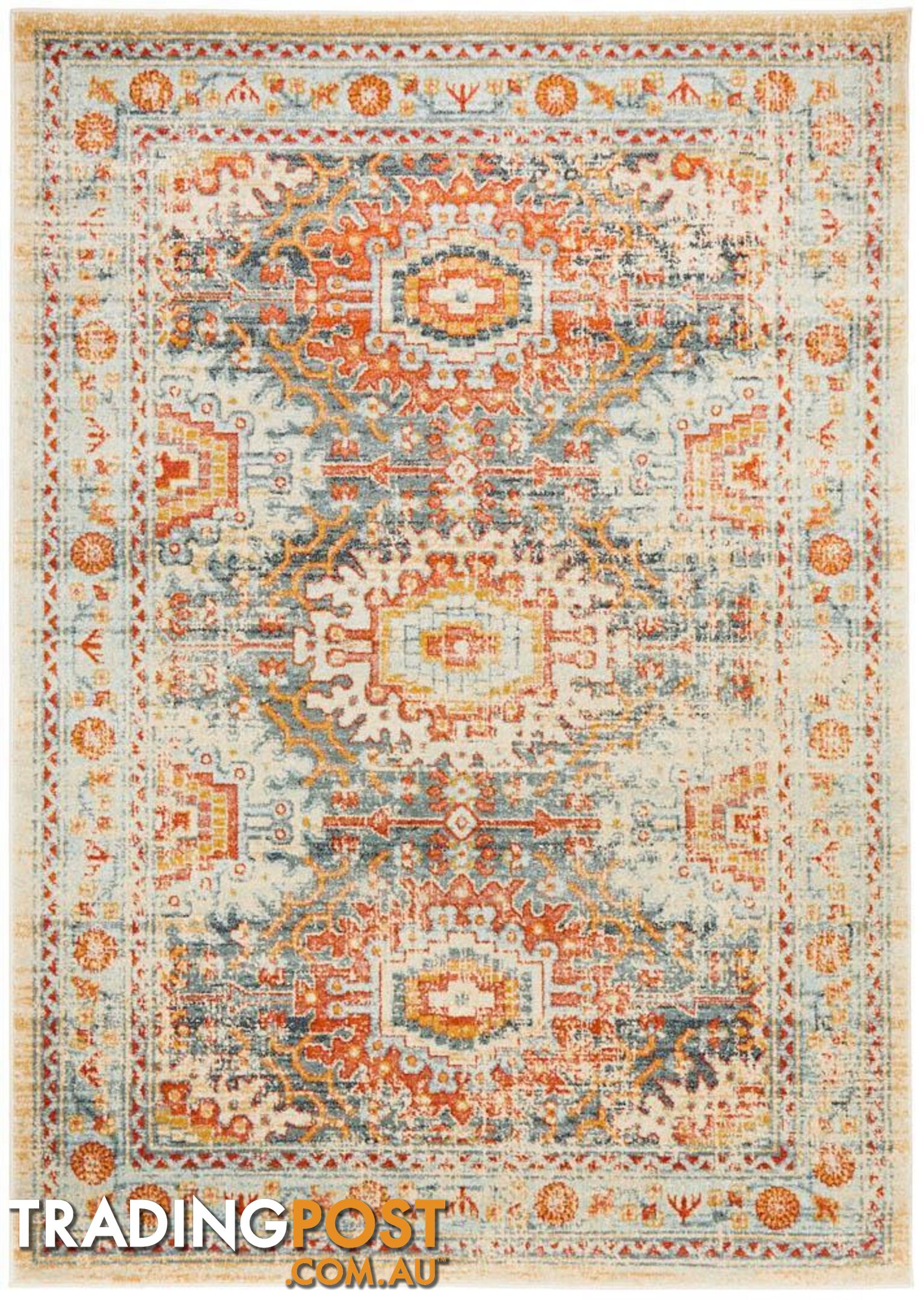 Legacy Mavi Turuncu Rug - Unbranded - 9375321884150