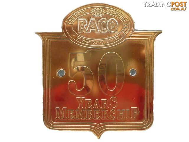Collector’s item 50 year membership plaque RACQ. Make an offer