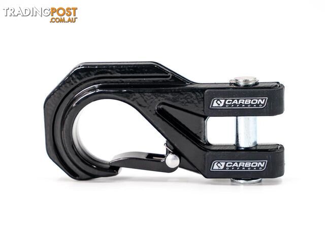 CARBON WINCH HOOK MEGAPRO BLACK RATED TO 20000LB