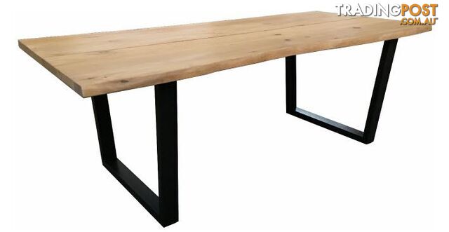 MF Danish Cabin Timber Top Metal Framed Dining Table SKU: FB220