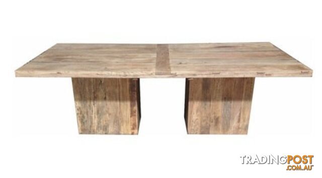 MF Flint Recycled Elm Timber Rectangular Dining Table SKU: DL143