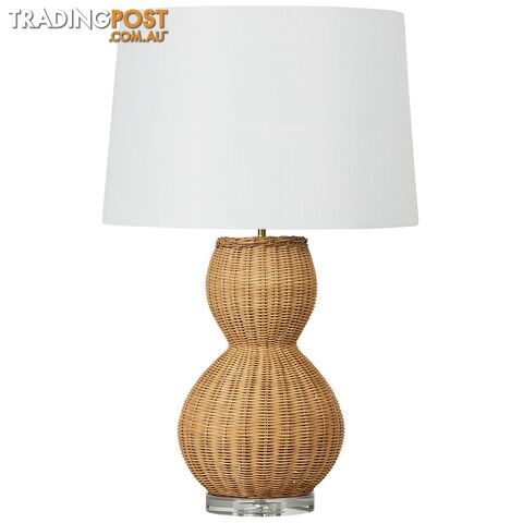 SH Claire Rattan Table Lamp in A Beautiful Hourglass Shape SKU: 06-210