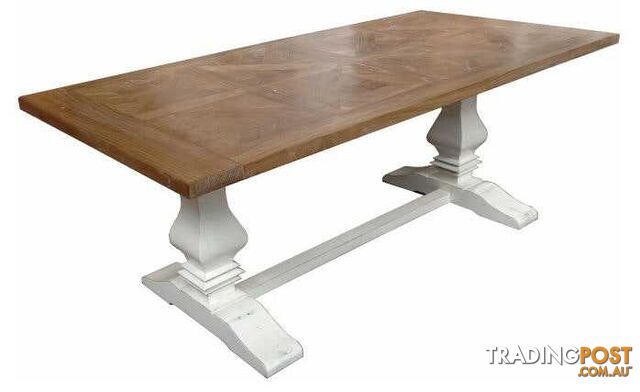 MF Kensington Solid Elm Timber Royal Dining Table SKU: PQ320