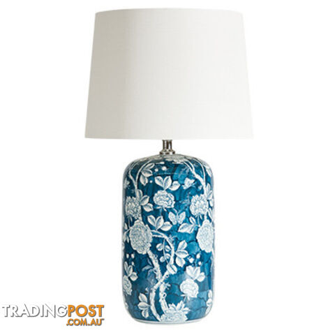 SH Forbes Ceramic Table Lamp in Blue and White SKU: 06-181