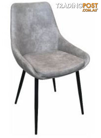 MF Madeleine Grey Suede Fabric Upholstered Chair SKU: DR2619G