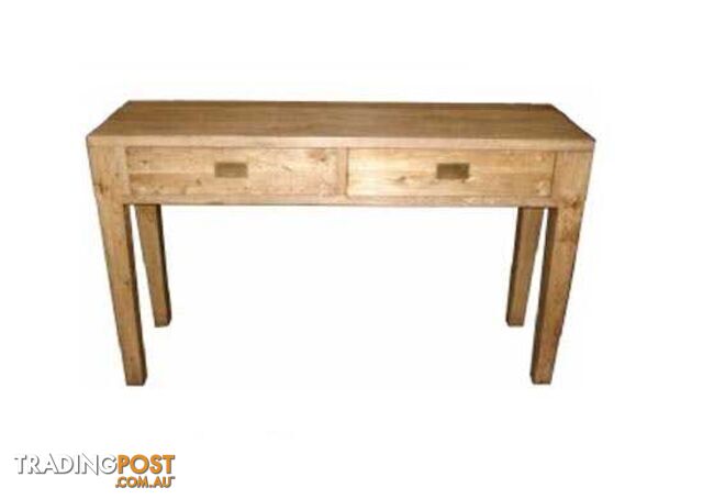 MF Solid Oak Timber 2 Drawer Hall Table SKU: YY140