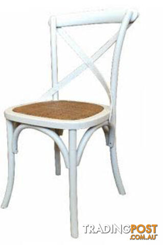 MF Cross-Back Rattan Seat Dining Chair SKU: XX051