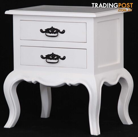 CT French Provincial Solid Timber 2 Drawer  Lamp Table SKU: LT002 FP