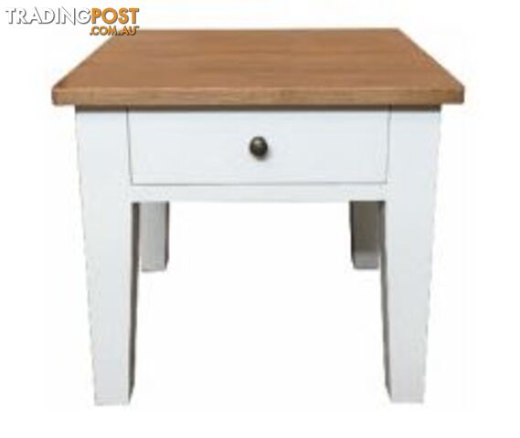MF Lucia Oak Timber 1 Drawer Side Table SKU: YB055W
