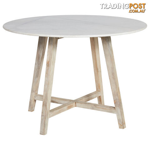 SH Indii 110cm Marble Top Round Dining Table SKU: 58-004