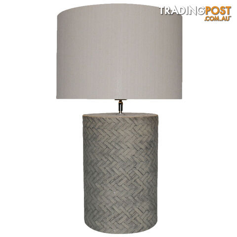 SH Summer Concrete Table Lamp with Lattice Pattern Finish SKU: 06-168
