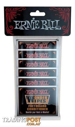 Ernie Ball Wonder Wipes - Fretboard Conditioner (20 pack) - 749699142478 - WMP-EB-4247