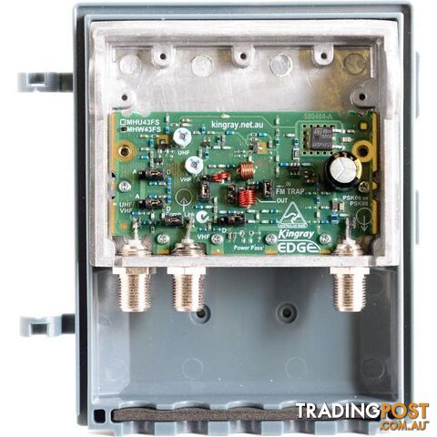 Kingray 43DB UHF VHF Shielded Masthead Amplifier - Kingray - 09319493230551 - BRN-MHW43FS